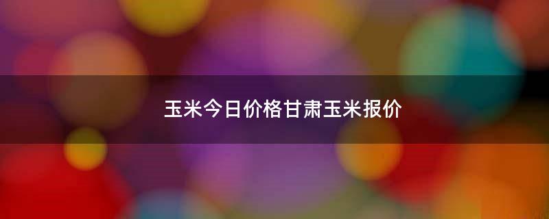 甘肅玉米種子成長(zhǎng)與無限可能，一粒種子的成長(zhǎng)行情分析