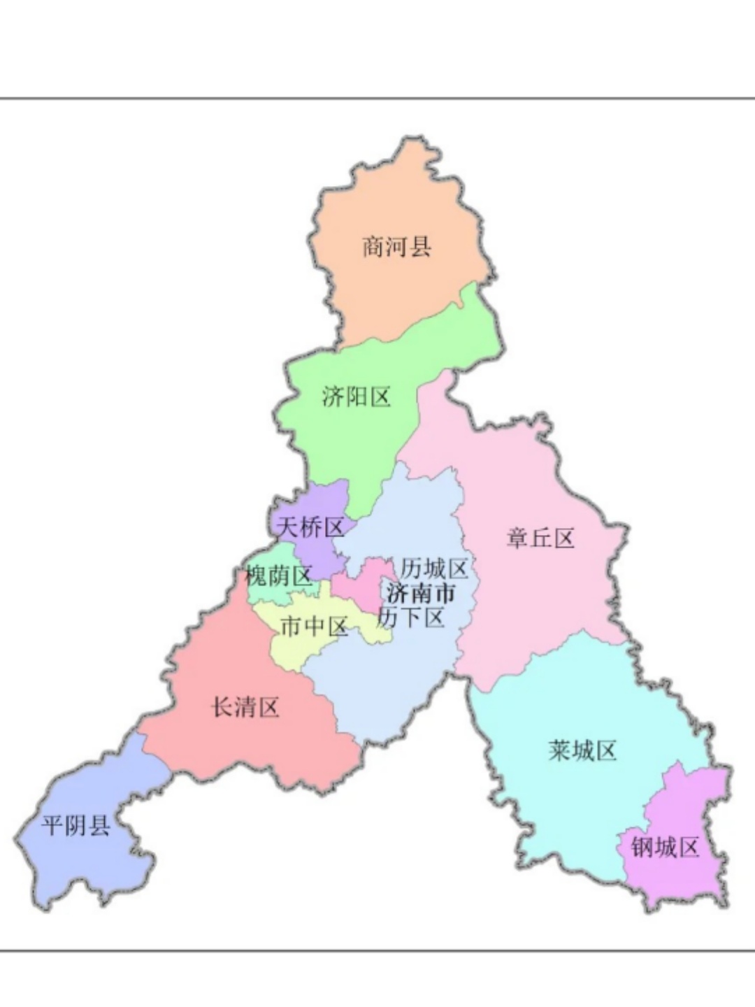 濟南市最新區(qū)域劃分圖，城市探索之旅啟程